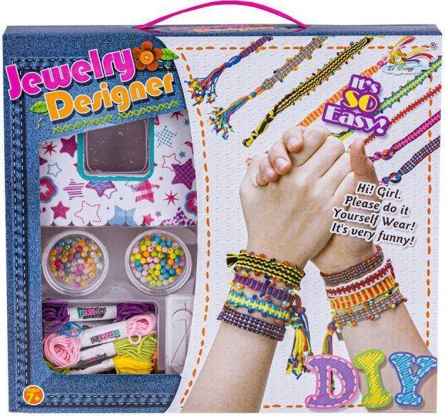 Zestaw Do Tworzenia Biżuterii, Bransoletek, Koraliki, Nitki + Akcesoria