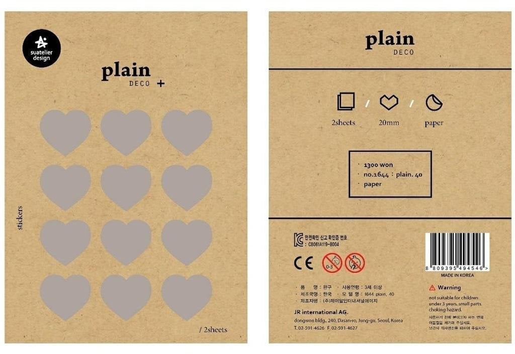 Naklejki Serca srebrne 20mm 2 ark.