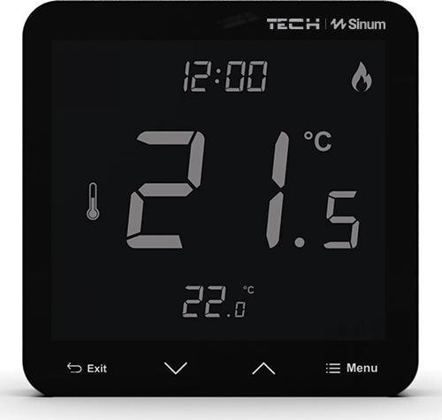 Regulator temperatury pokojowy przewodowy czarny R-S3