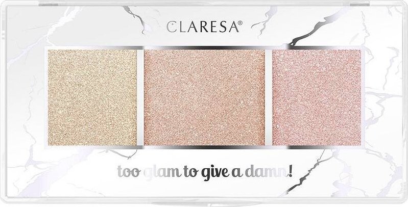 Claresa Claresa Too Glam To Give A Damn paleta rozświetlaczy 12 Golden Glow 12.5g