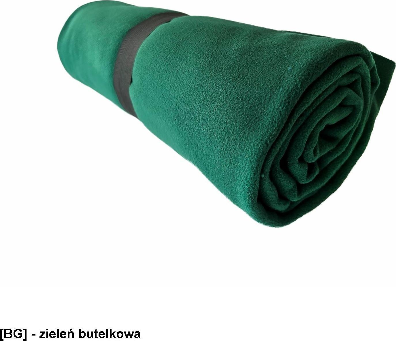 JHK KOC360 - koc wykonany z grubego polaru, gładkie nie obszywane brzegi koca, elastyczna guma zabezpieczająca przed - zieleń butelkowa - 150 x 130 cm