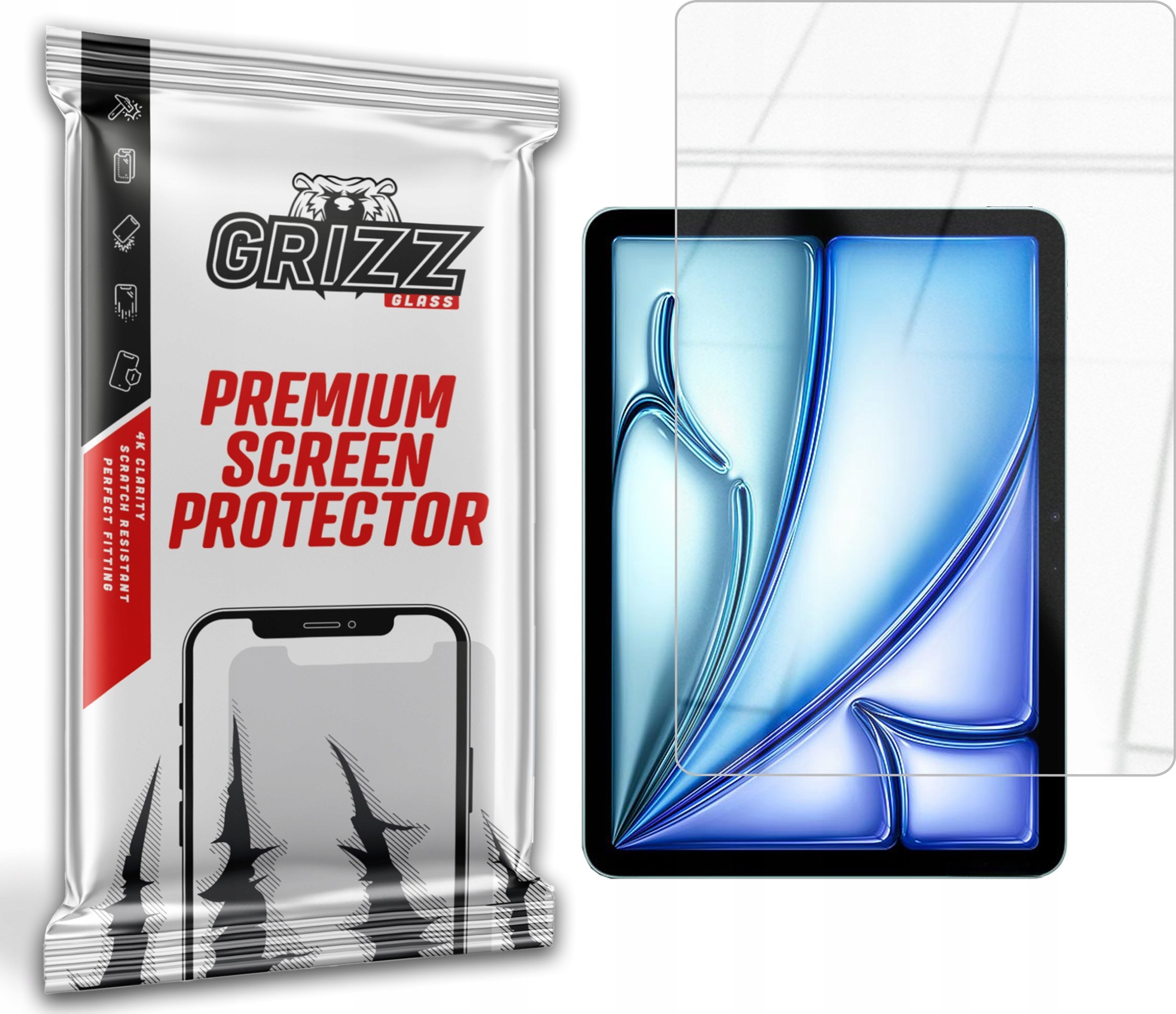 GrizzGlass Szkło hybrydowe GrizzGlass HybridGlass do Apple iPad Air 11" 2024 (6. generacji)