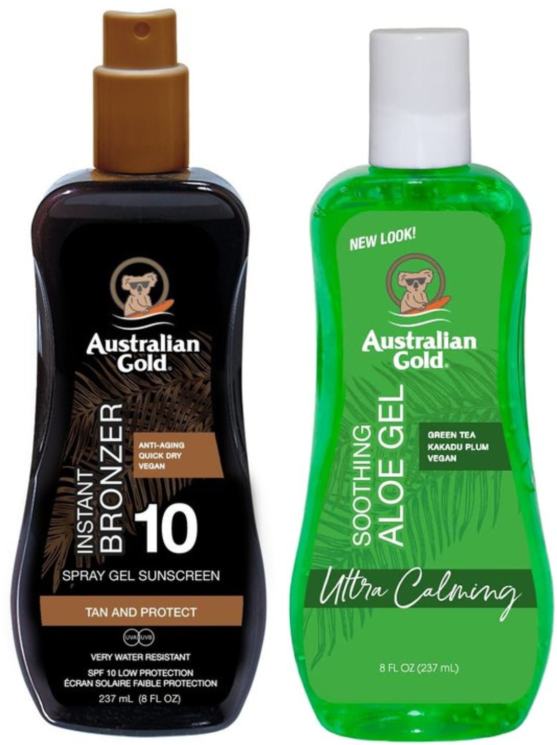 Australian Gold Żel W Sprayu Z Bronzerem SPF10 + Aloe Po Opalaniu