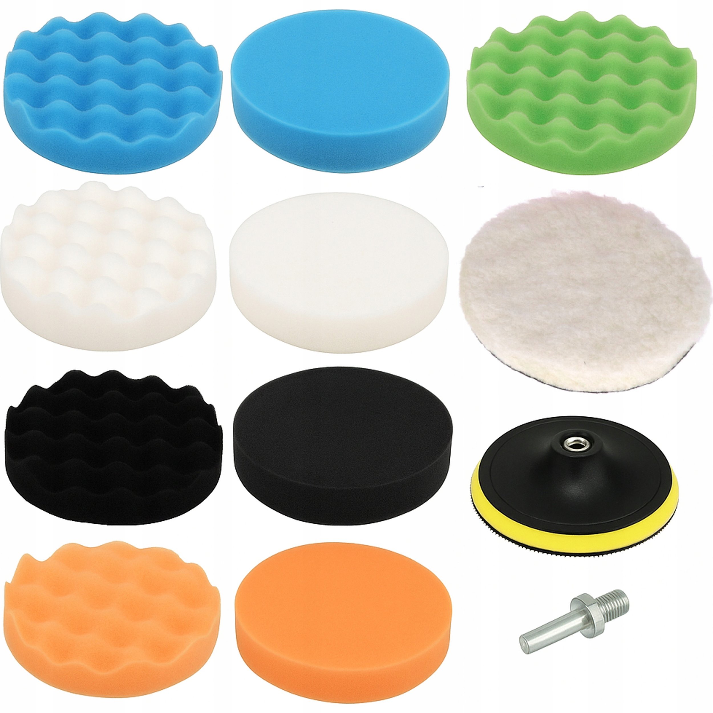 Gąbki do Polerowania 150mm M14 - Zestaw 12 szt. FALON-TECH FT6612