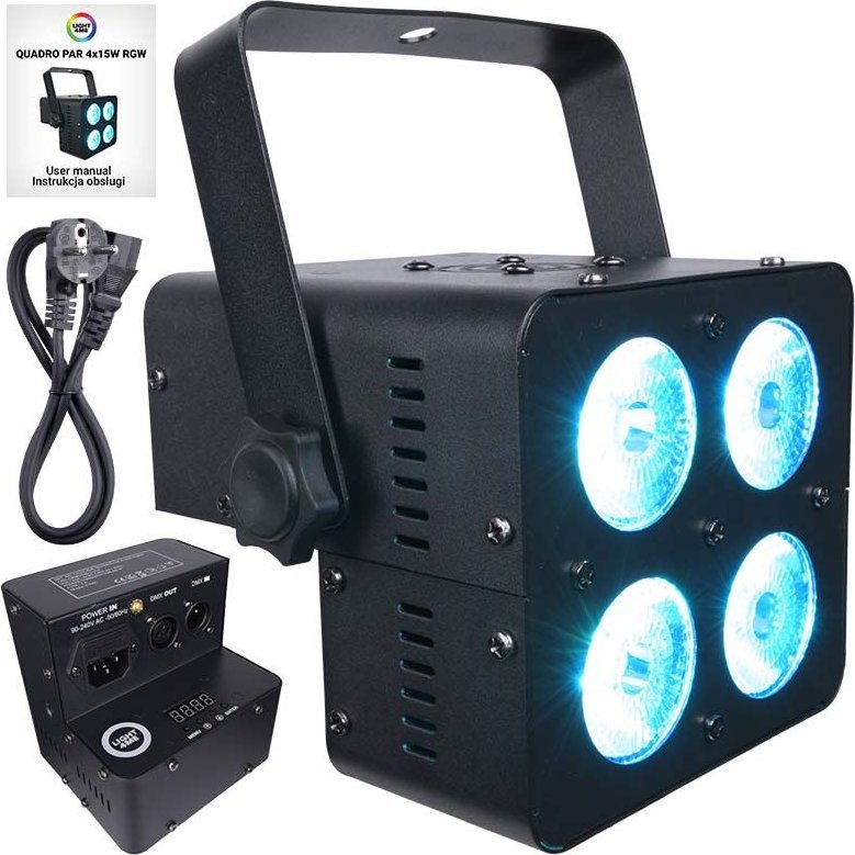 Lampa studyjna LIGHT4ME LIGHT4ME QUADRO PAR 4x15W RGBW reflektor sceniczny LED