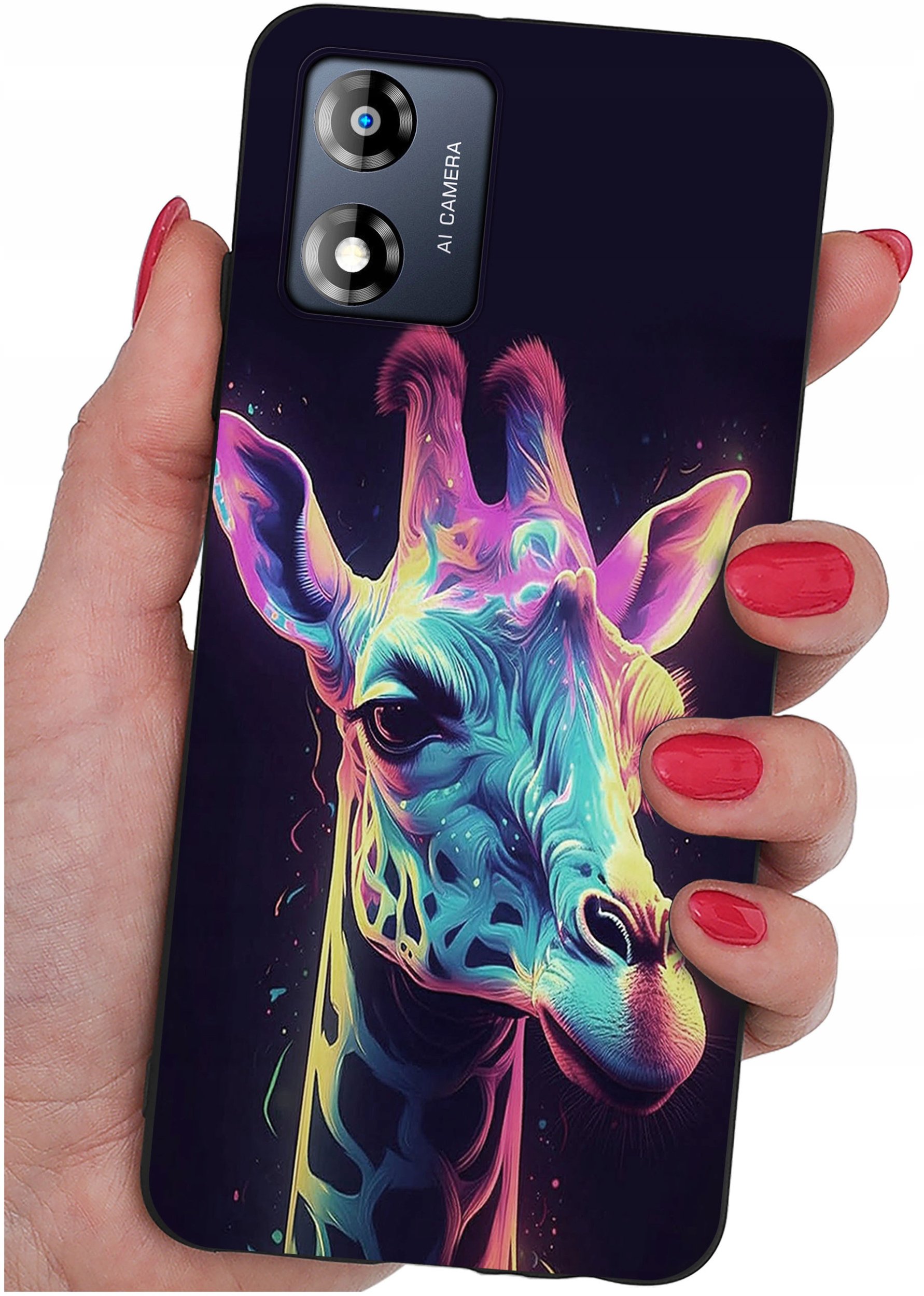 Etui do Motorola Moto E13 WZORY |SILIKONOWE MATT CASE + SZKŁO 9H