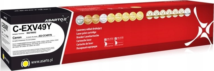 Toner Asarto Toner Asarto do Canon C-EXV49Y | 8527B002 | 19000 str. | yellow