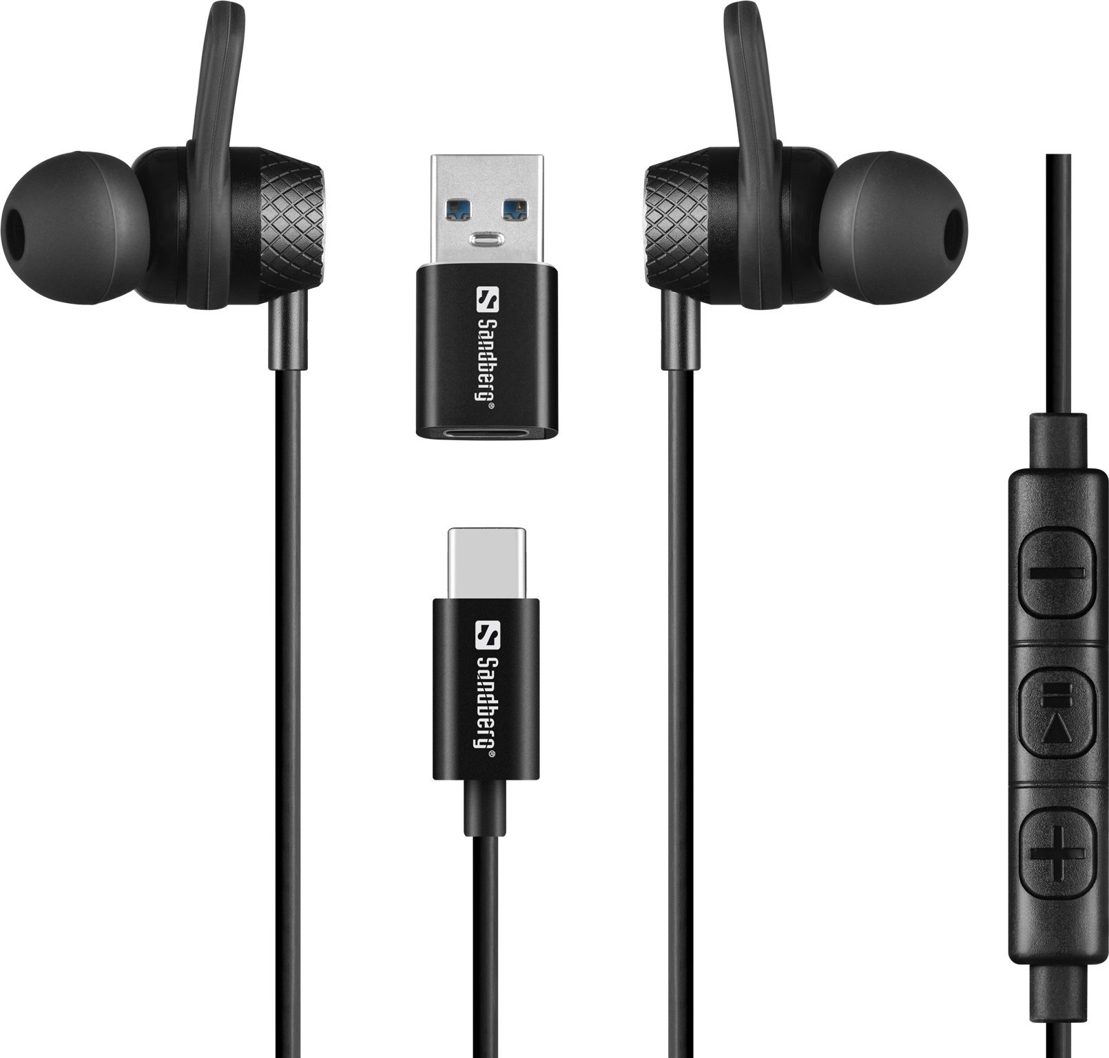 SANDBERG USB-C/A In-Earset with Line-Mic