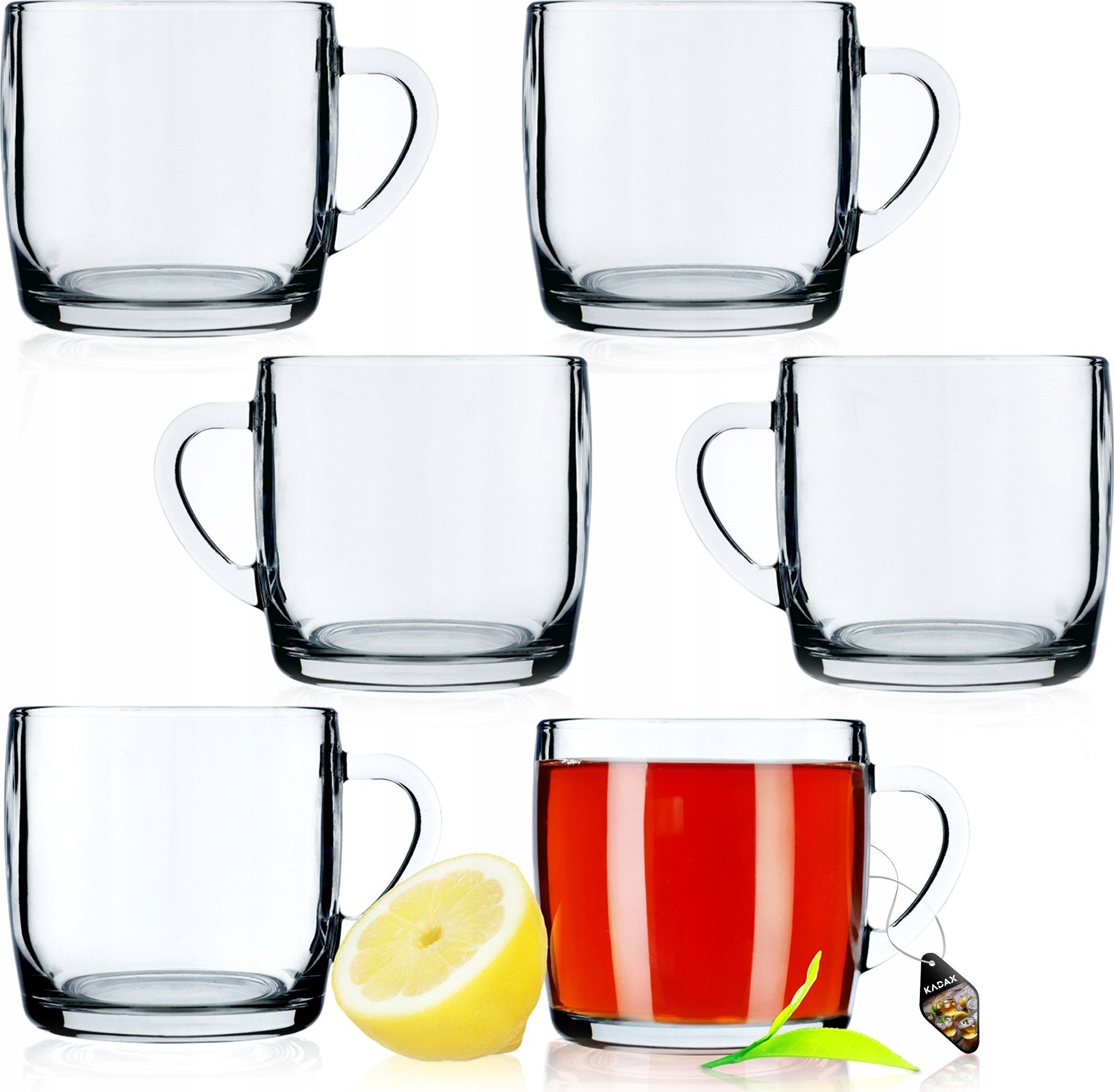 Kadax Szklanka Do Napojów Herbaty Zestaw 6 szt 310 ml