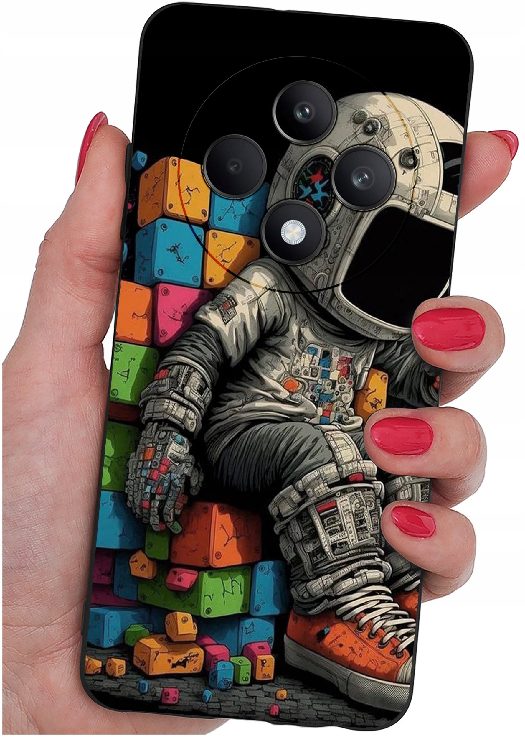 Etui do Oppo Reno 12 F 5G | 12 FS 5G WZORY |SILIKONOWE MATT CASE + SZKŁO 9H