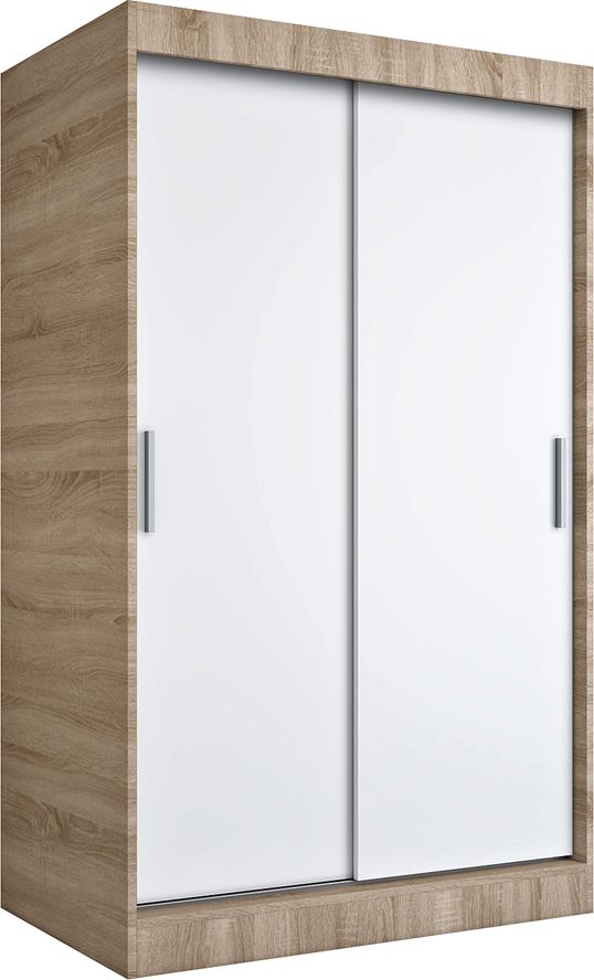 Elior Szafa przesuwna dąb sonoma + biały 120 cm - Corina 3X