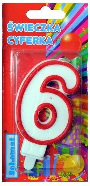 Świeczka cyferka 6