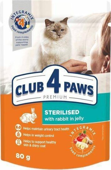 Club 4 Paws Sterilised z królikiem 80g