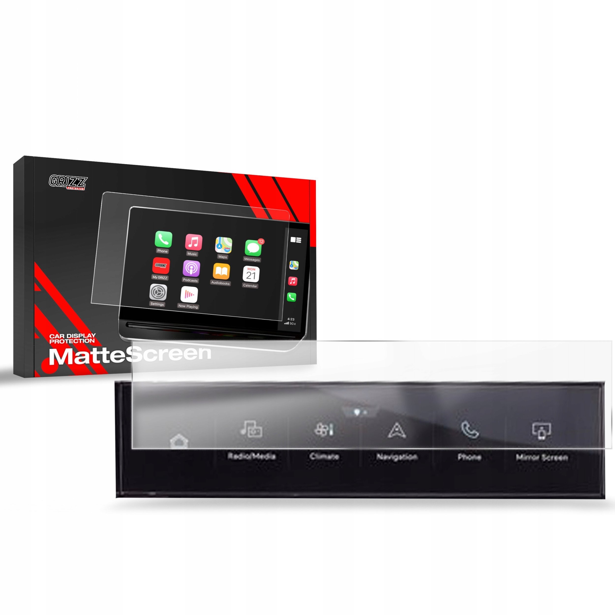 Folia matowa GrizzGlass CarDisplay Protection do Peugeot 3008 AC Panel 2024