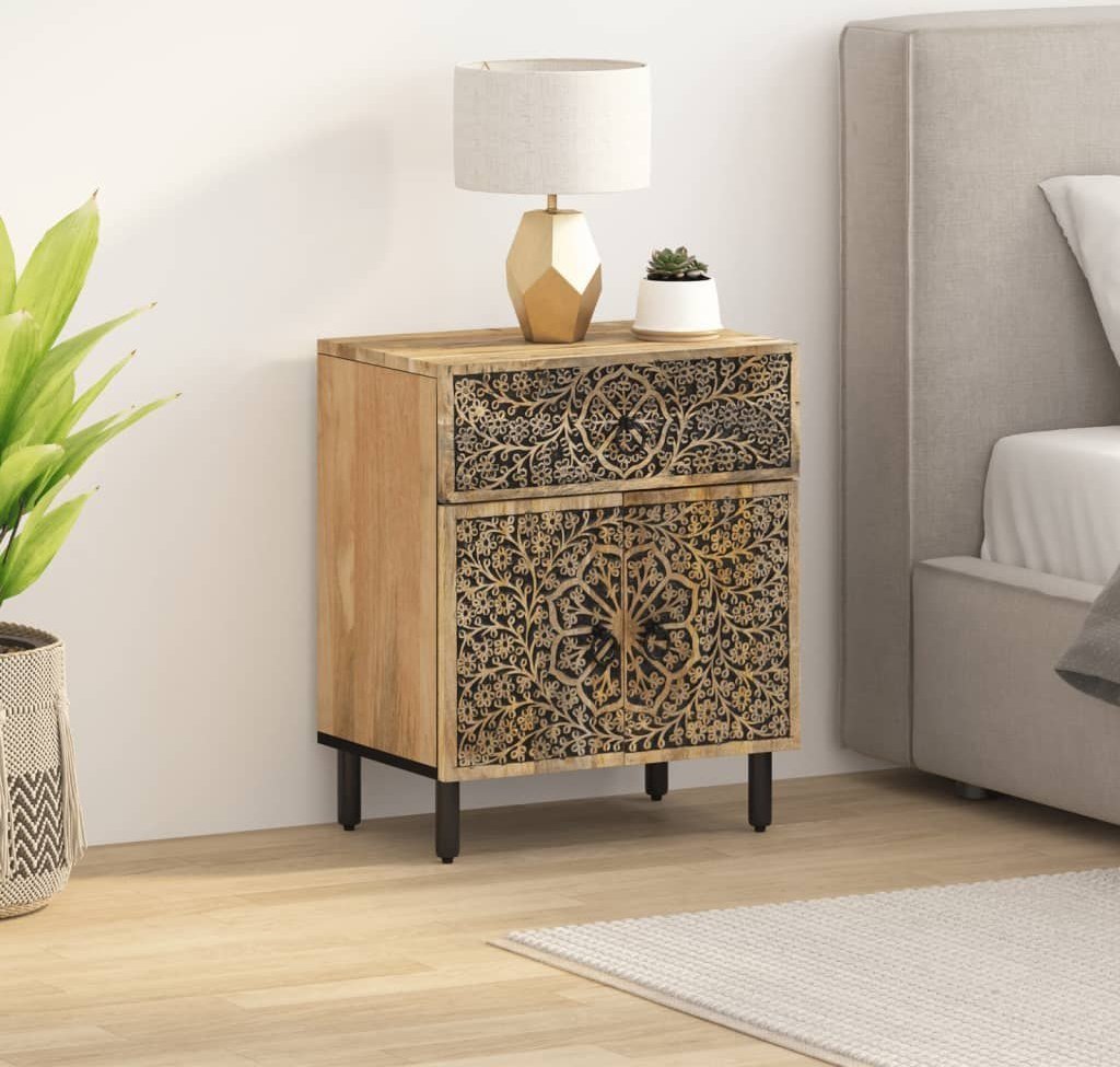 vidaXL Szafka nocna, 50x33x60 cm, lite drewno mango