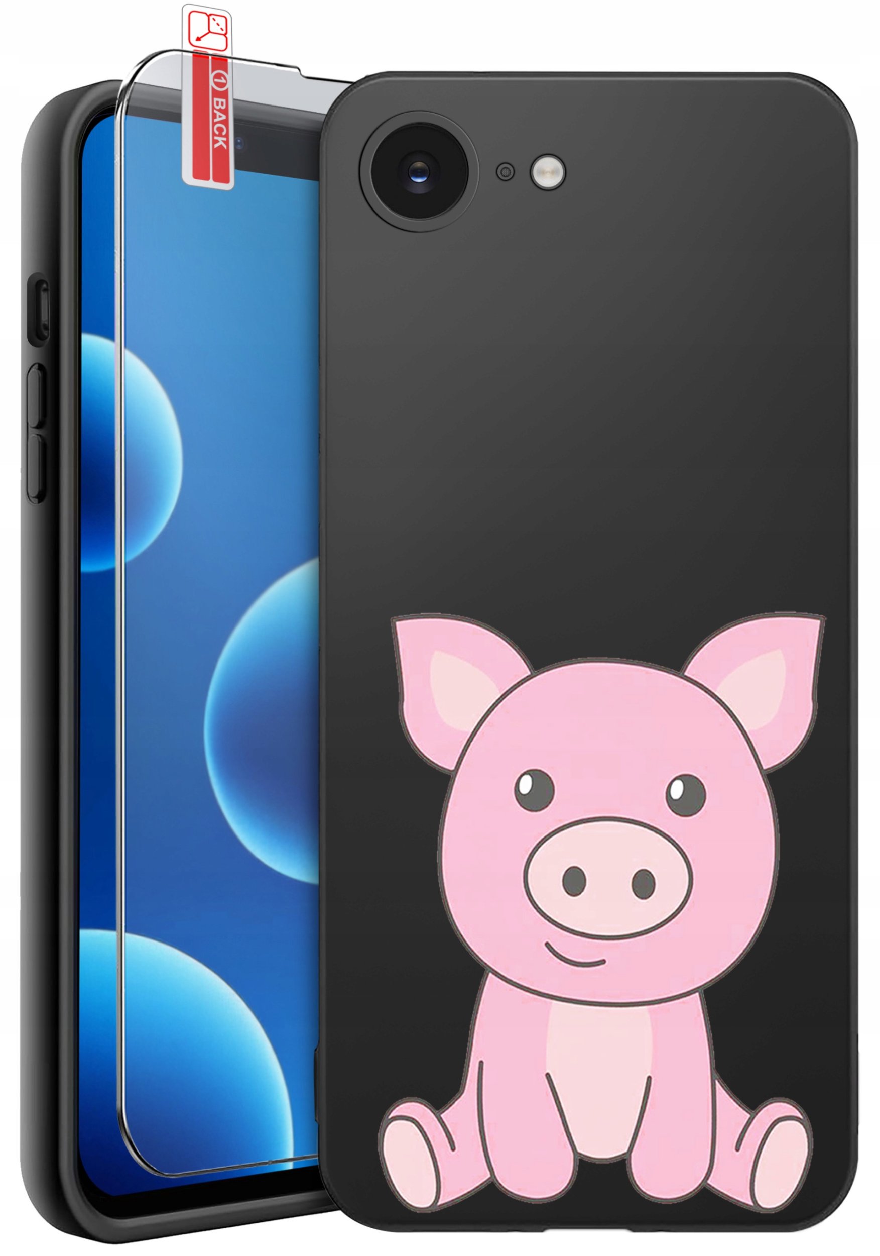 ETUI do iPhone 16e | WZORY | SILIKONOWE MATT CASE + SZKŁO 9H