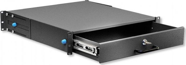 Intellinet Network Solutions Szuflada Rack 19" 2U z zamkiem 465mm czarna (I-CASE KEY-2BK)