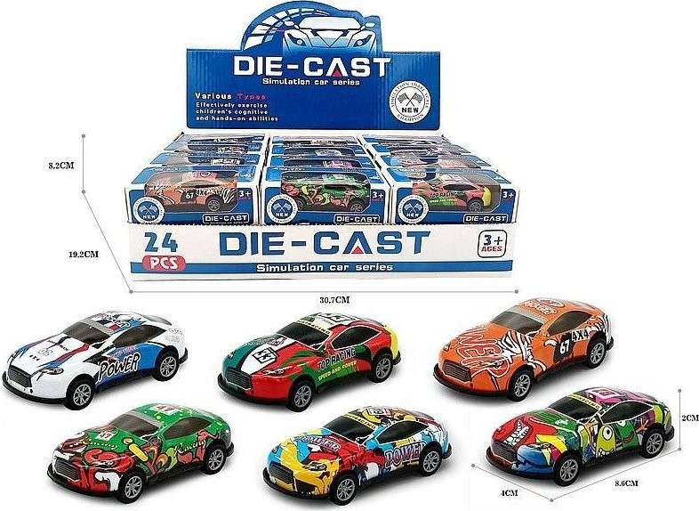 Auto metalowe (24szt)