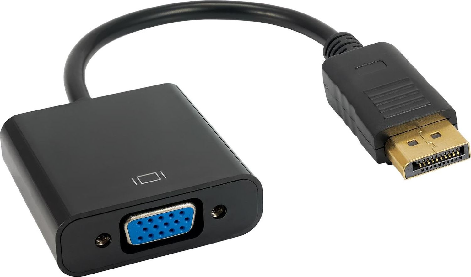 Adapter AV Akyga DisplayPort - D-Sub (VGA) czarny (AK-AD-36)