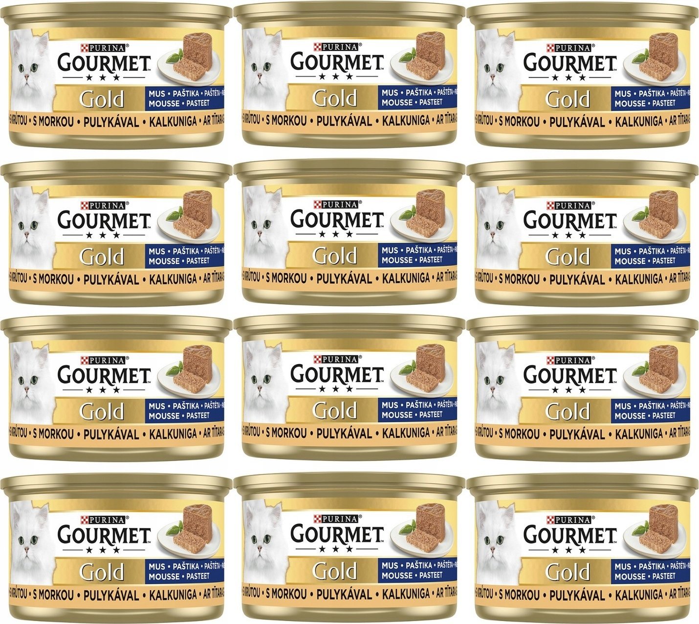 Purina Purina Gourmet Gold Mokra karma dla kotów Mus z indykiem 85 g x 12 sztuk