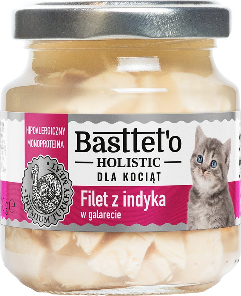 Basttet'o Holistic filet z indyka w galerecie dla kociąt 130g