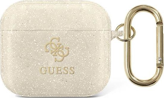 Guess Etui ochronne GUA3UCG4GD Glitter Collection do AirPods 3 beżowe