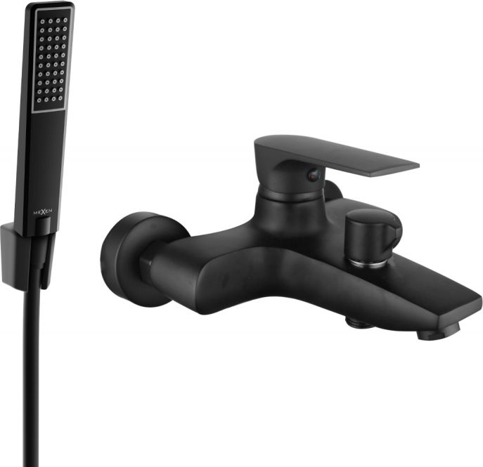 Mexen Mexen Axel R72 bateria wannowa z zestawem prysznicowym, czarna - 7383R72-70