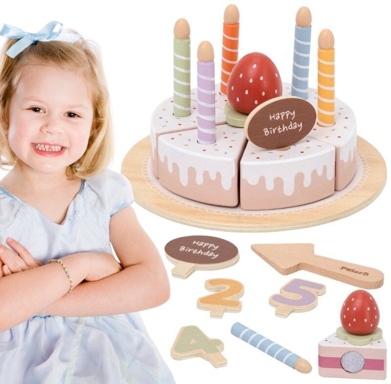 Viga 44286 PolarB Drewniany tort urodzinowy do zabawy