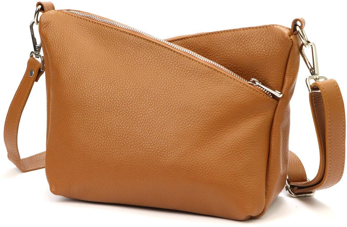 Nowoczesna damska skórzana listonoszka na ramię NoSize