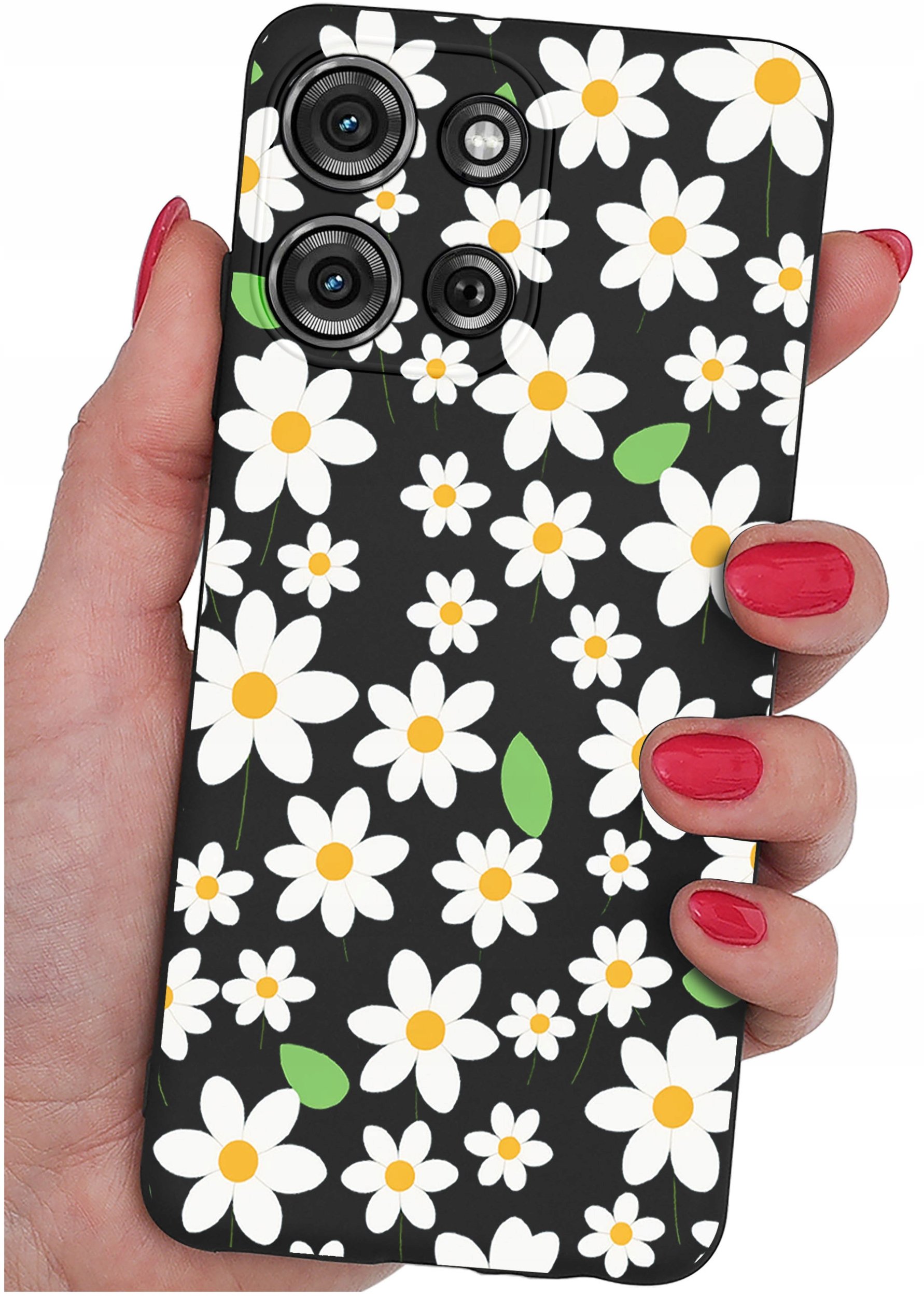 Etui do Motorola G75 5G | WZORY | SILIKONOWE MATT SZKŁO 9H