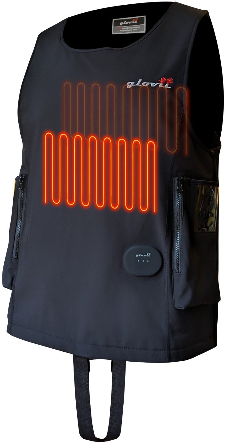 Glovii Wodoodporna, ogrzewana kamizelka do nurkowania, w zestawie z dwiema bateriami i pilotem