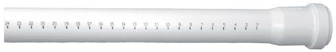 PIPE INTERNAL D40 1.00M WHITE PP
