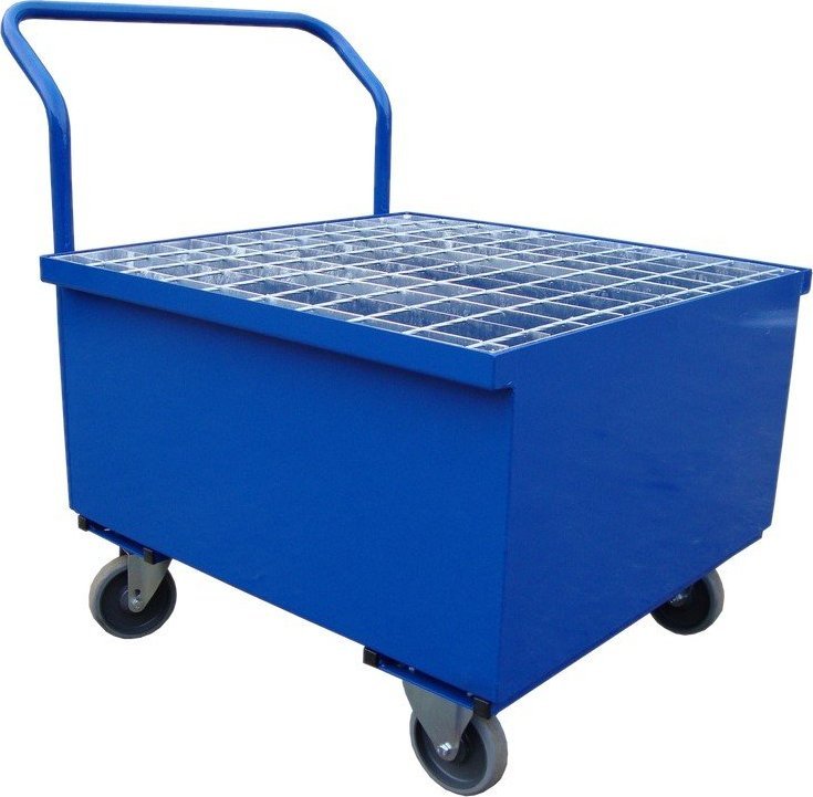 WiZ Stalowa wanna ociekowa z kratownicą o pojemności 200 l, wym. 740 x 740 x 470 mm