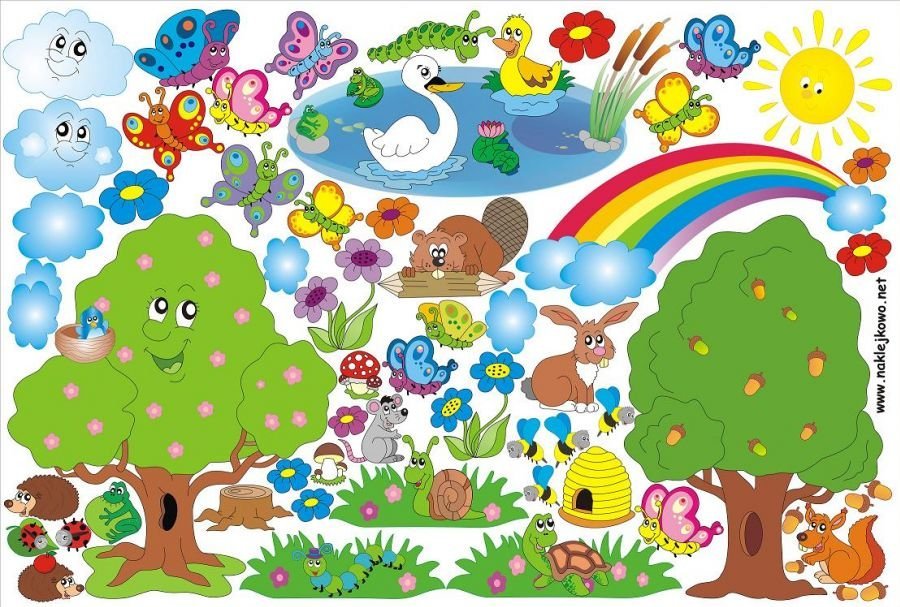 naSciane Naklejki na ścianę ścienne POLANA ŁĄKA dla dzieci