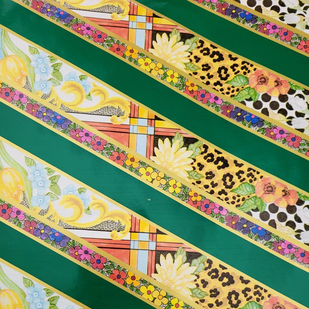 Fastima Papier zielony wzory do pakowania 38cmx2m B0006