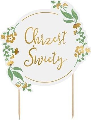 Topper na tort Chrzest Święty mix 15x20cm