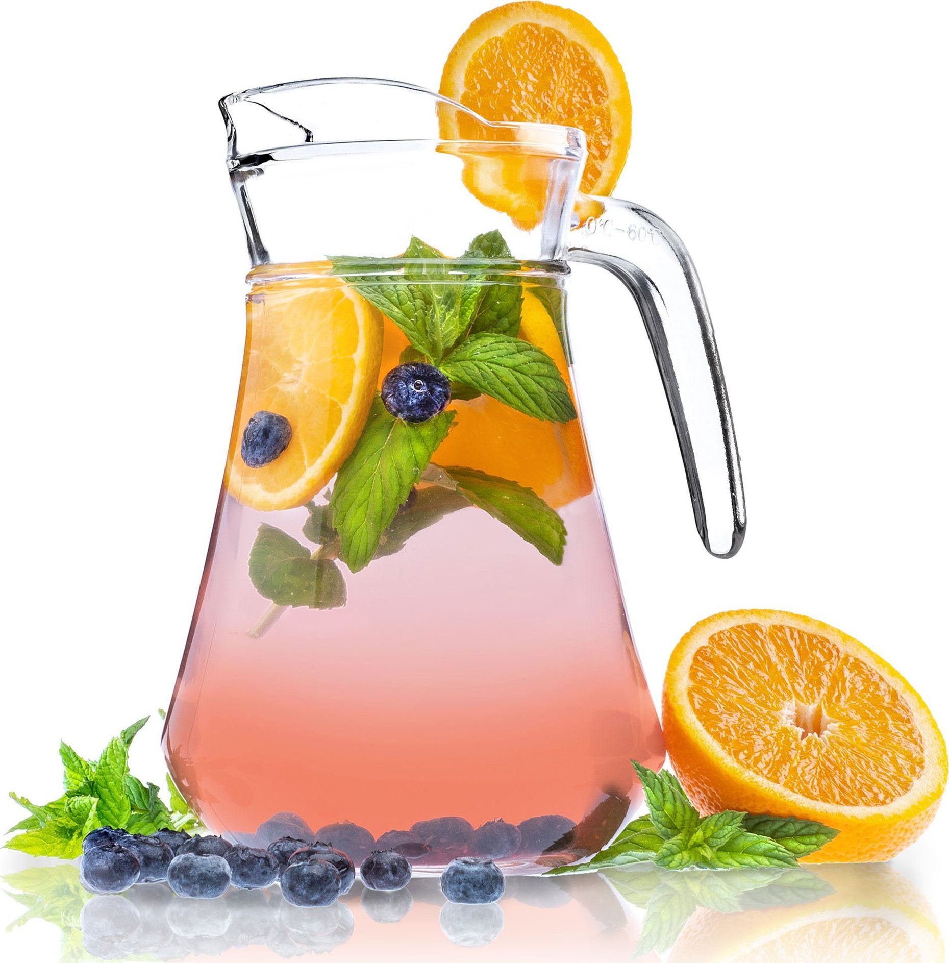 Kadax Dzbanek Szklany Do Napojów Wody Soku 1,4L Pojemny