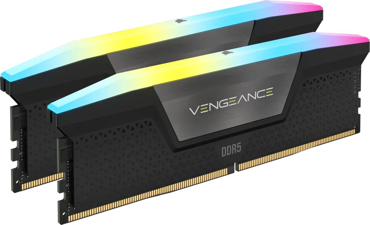 Pamięć Corsair Vengeance RGB, DDR5, 32 GB, 6200MHz, CL36 (CMH32GX5M2B6200C36)
