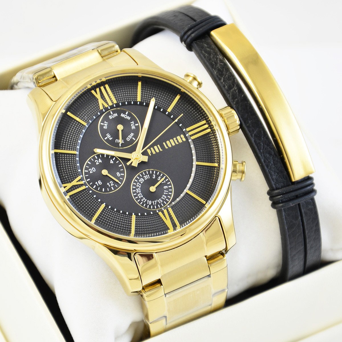 Zestaw męski zegarek Paul Lorens-SAVRES PL11652B6-1D1 + bransoletka