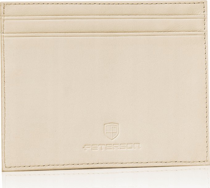 Peterson Etui skórzane Peterson PTN CAW22722 BEIG beżowe