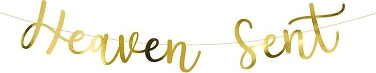 Party Deco Baner Heaven Sent, złoty, 14,5 x 85 cm uniwersalny