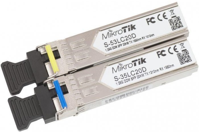 Moduł SFP MikroTik Pair of SFP modules S-35LC20D 1.25G SM 20km T1310nm/R1550nm