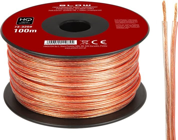 Kabel Blow 73-320# Przew.głośn.2x0,22mm przezroczysty