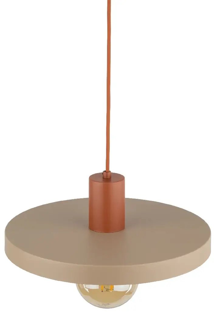 Loftowy wisząca lampa Sila 10954 dysk zwis do jadalni ceglany brązowy