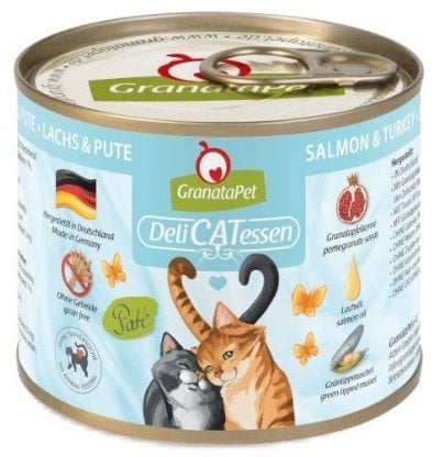 GranataPet DeliCatessen łosoś i indyk karma mokra dla kota 200g