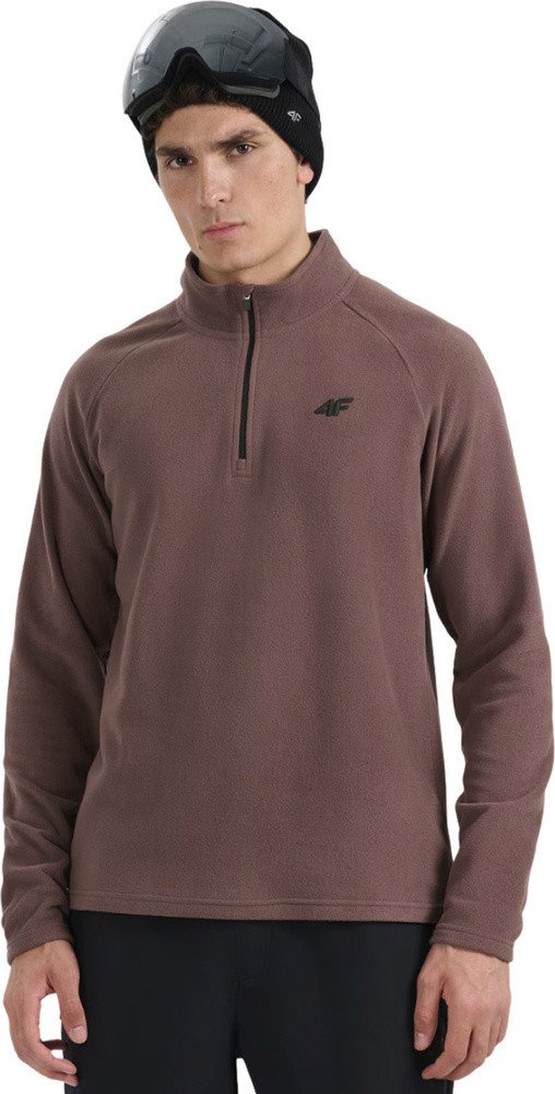 4f Bluza polarowa męska brązowa 4FWAW25UFLEM065 80S XL