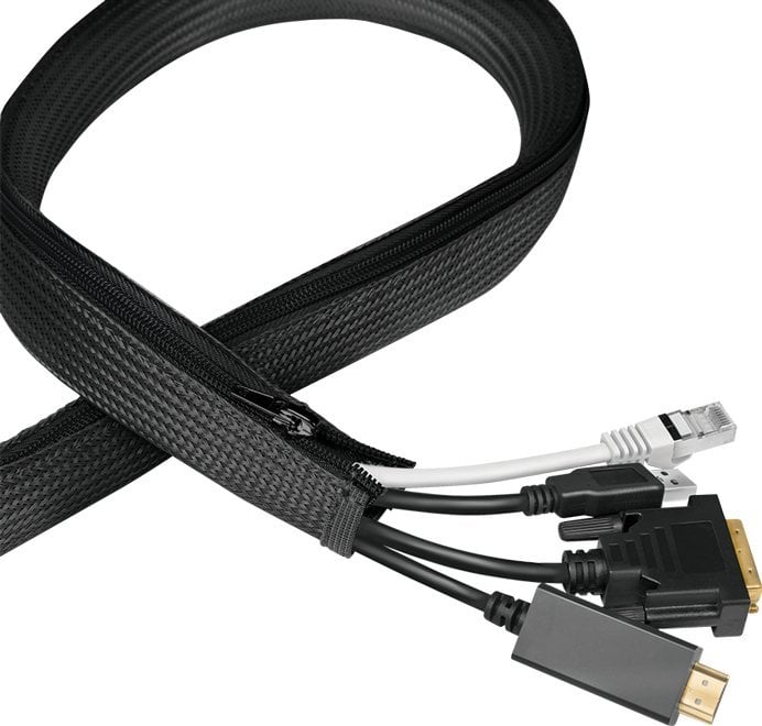 LogiLink LogiLink Kabelschlauch 0,3 mm m. Reißverschluss 5 m schwarz