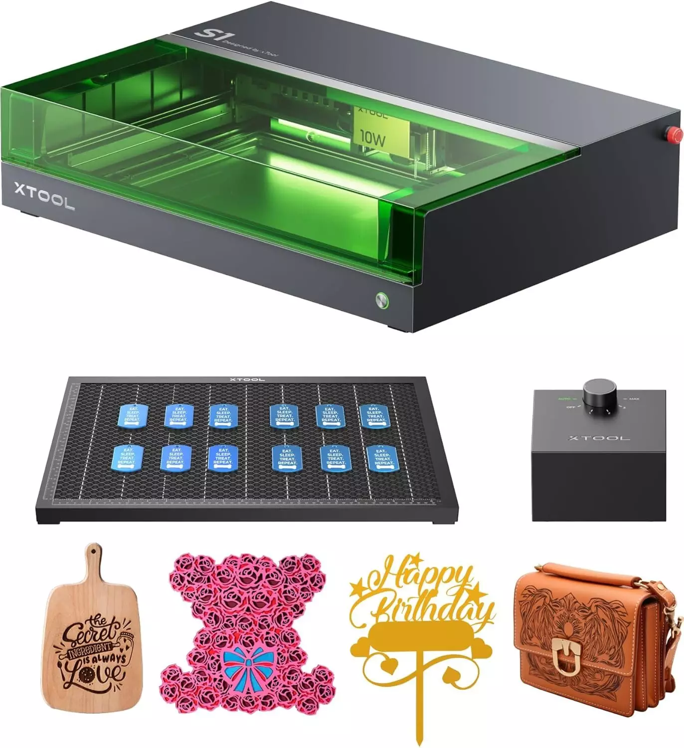 xToolS1 Maszyna do grawerowania laserowego i wycinarka laserowa 10W 400mm/s