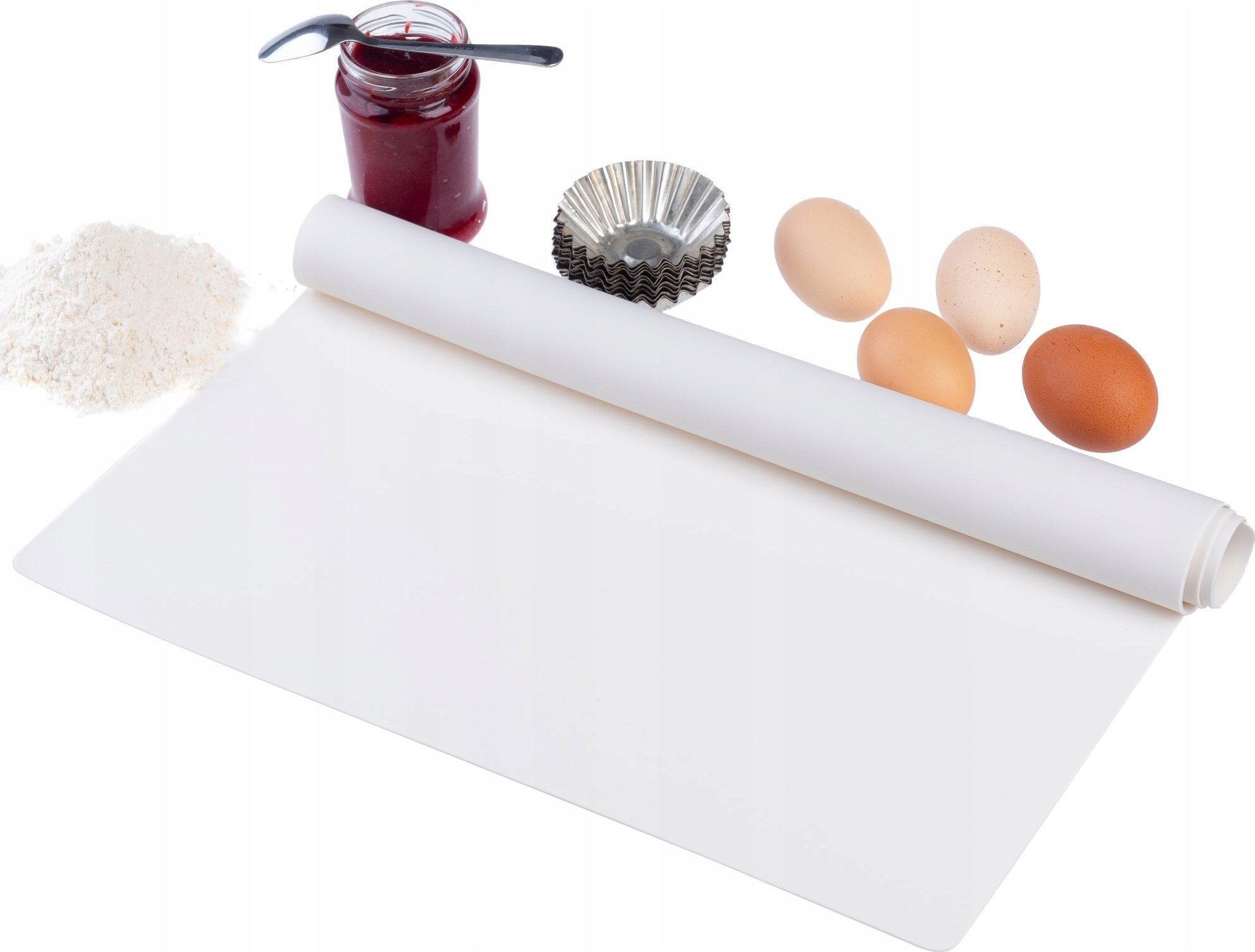 Kadax Stolnica Silikonowa Mata Kuchenna 60x40 cm Kremowa