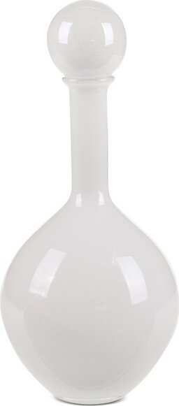 Eurofirany SZKLANY WAZON DEKORACYJNY ISLA (FI) 23X50 CM BIAŁY